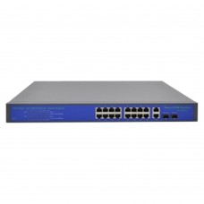 Simple SM-116P 16 port PoE +2 Port 10-100-1000 uplink + 2 Port GB SFP 250W Aktif PoE Switch