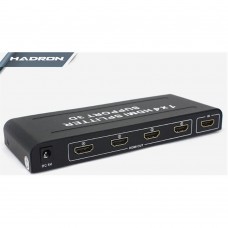 HADRON HD205 SPLITTER HDMI 1080P 3D 1GİRİŞ 4 ÇIKIŞ