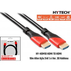 KABLO HDMI HYTECH HY-HDM10 10M ALTIN UÇLU 24K